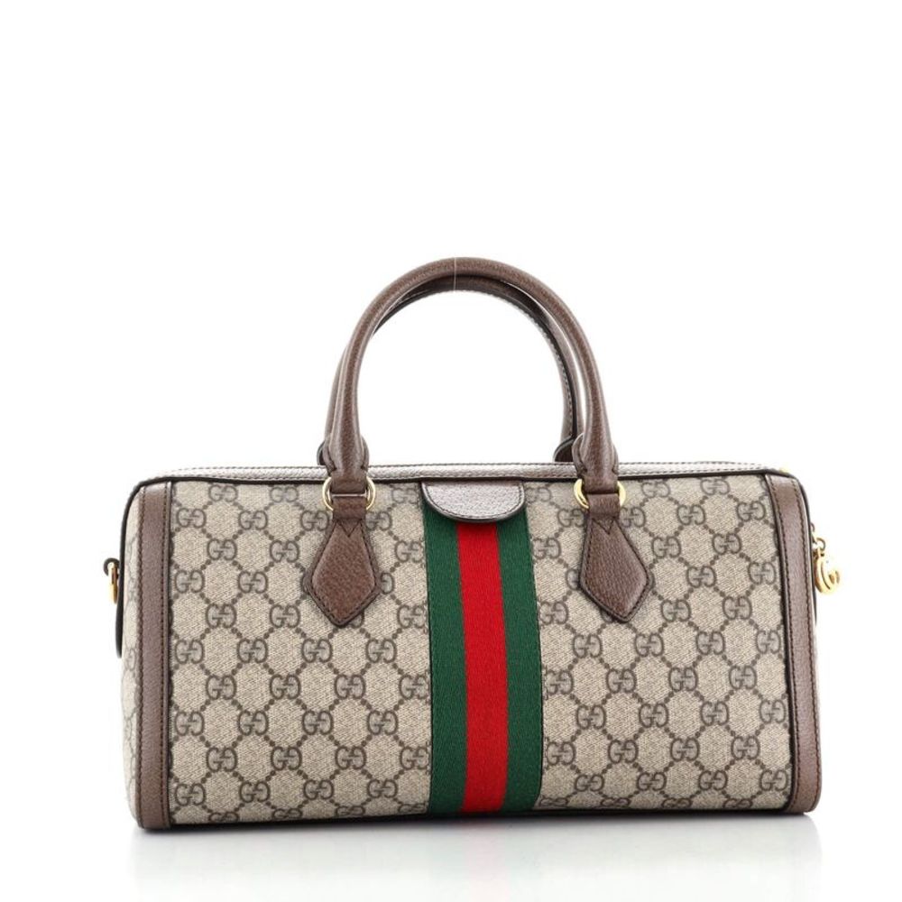 Gucci Ophidia Boston Bag GG Coated Canvas Medium Brown - Picture 3 of 6